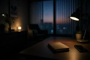 自分で調べる前に机で状況を整理する場面