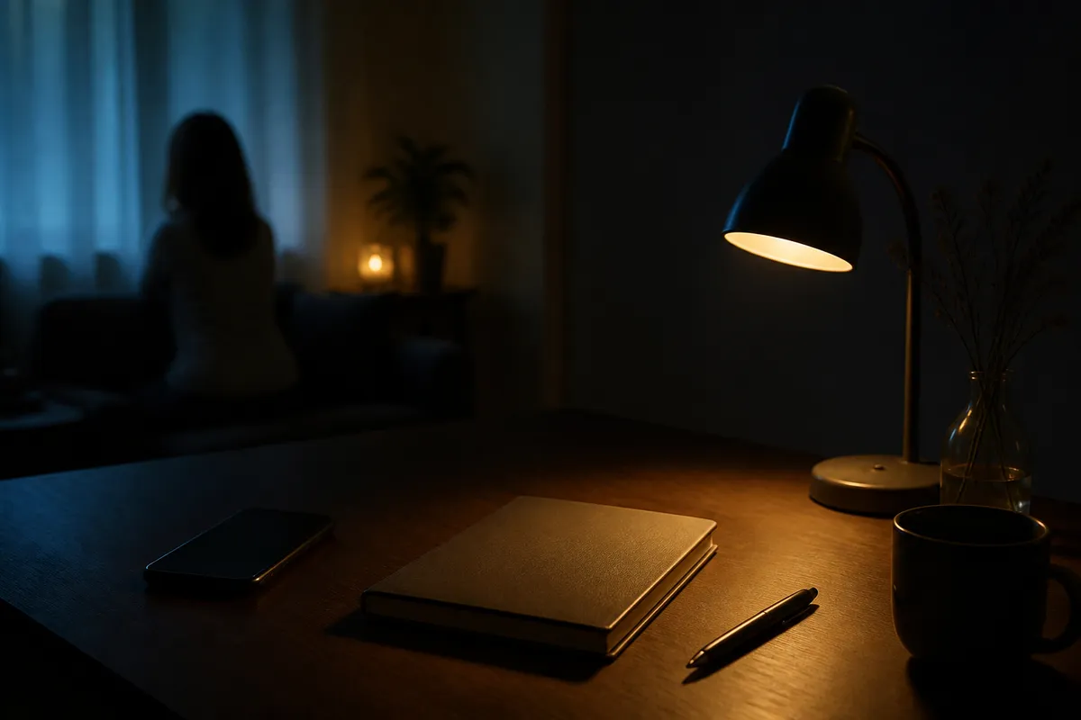自分で調べる前に机で状況を整理する場面